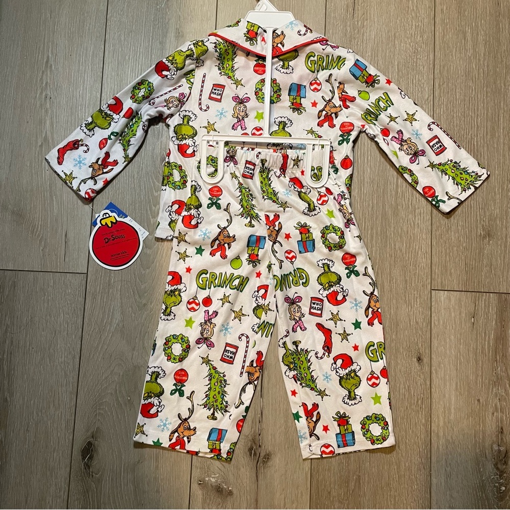 NWT Dr. Seuss The Grinch & Cindy Lou Who Toddler 2-Pc Pajama Set 2T - Picture 5 of 5